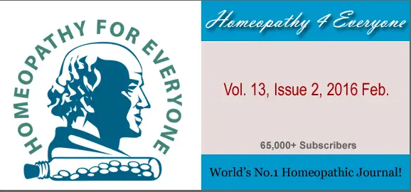 HOMEOPATHY 4 EVERYONE FEB ISSUE 2016
