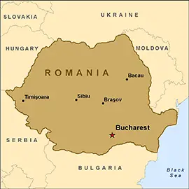 map-romania