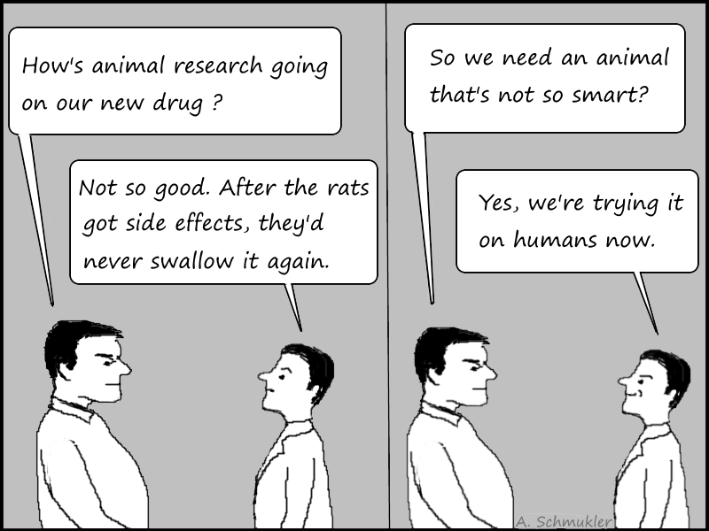Human Trials when animal trials fail